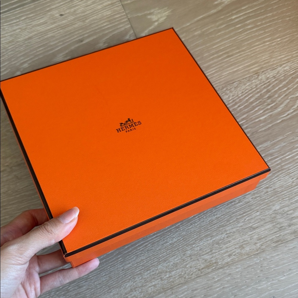 Hermes Orange Belt Box with ribbon
